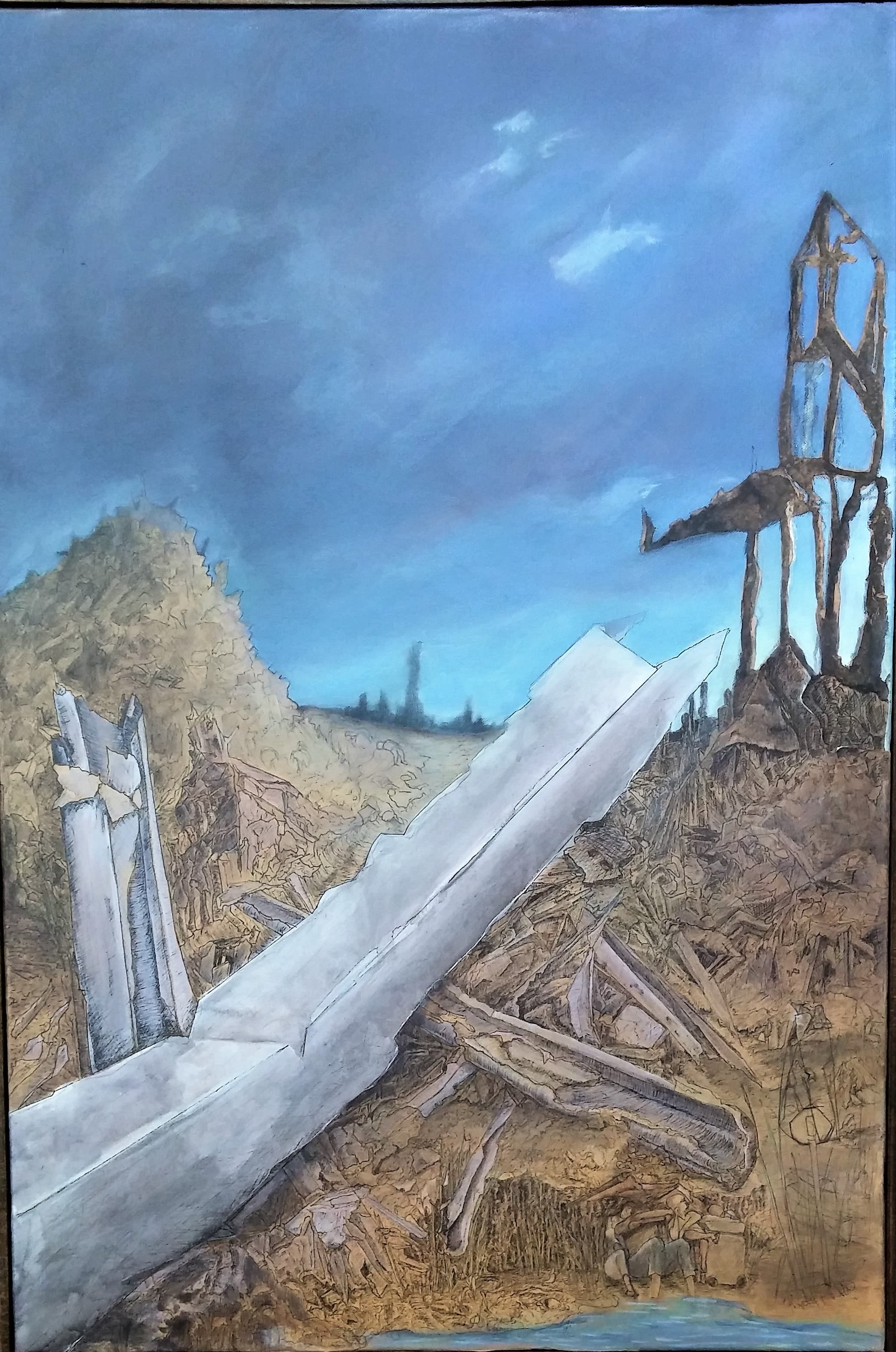 Now What, What Now? by Krystal Hart, acrylic, 36 x 24 in