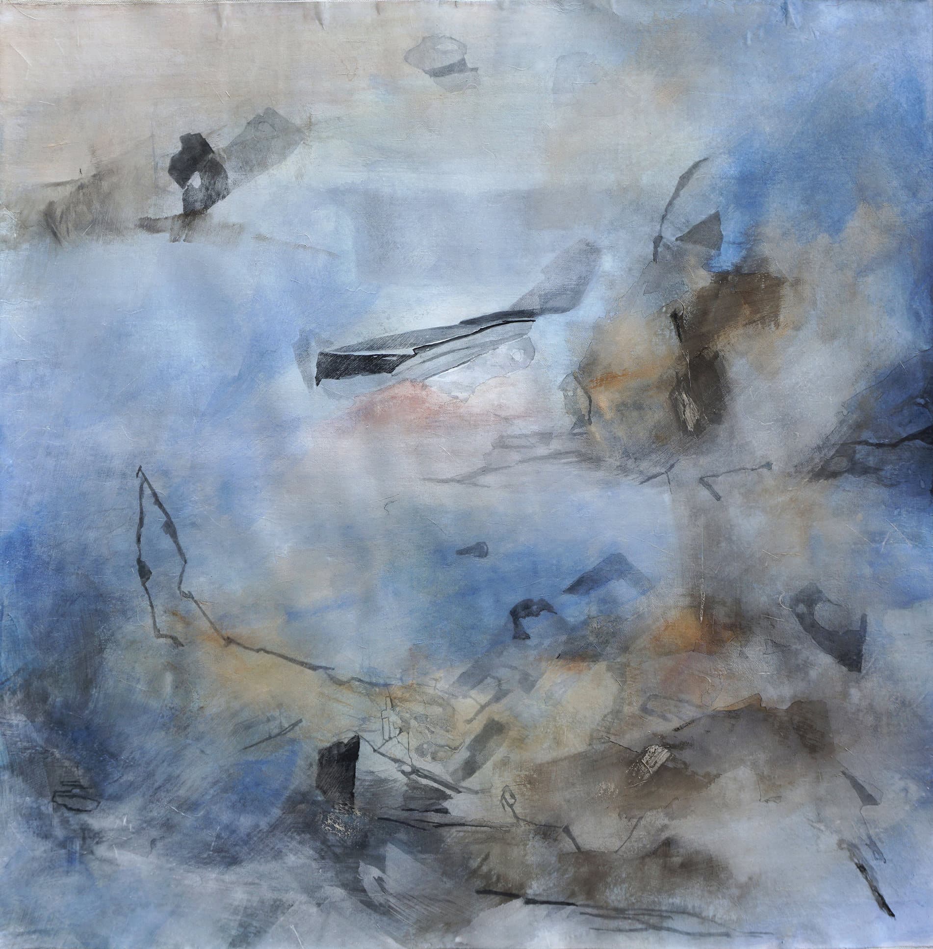 Now We Begin the Hard Work of Mo(u)rning by Krystal Hart, graphite powder