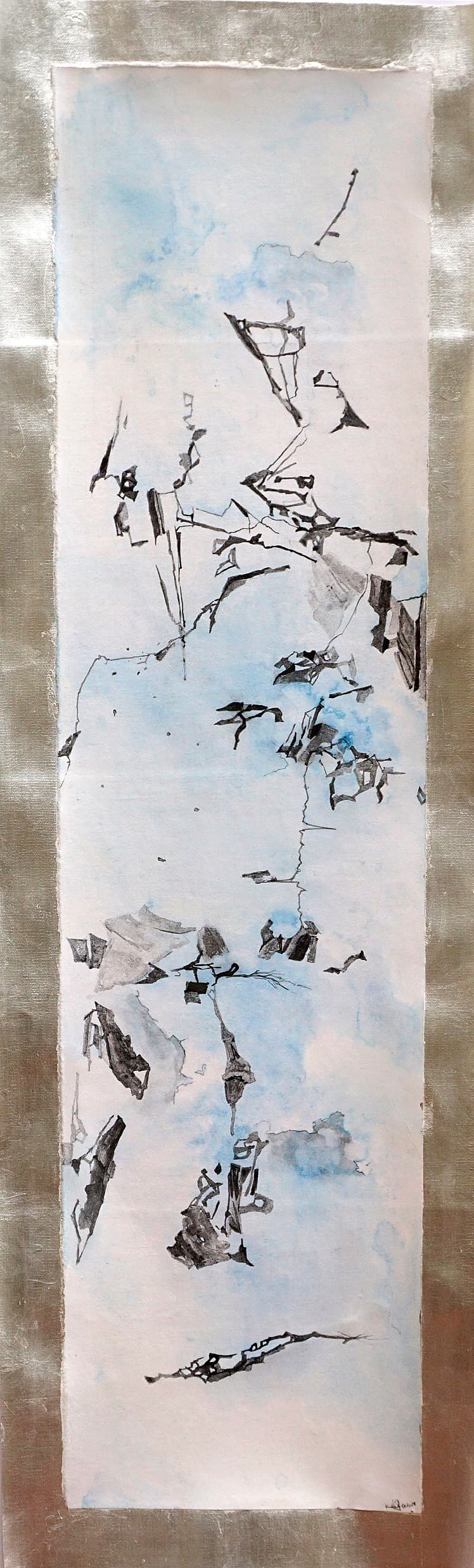 Stairway to Haven by Krystal Hart, graphite powder, 11.5 x 24 in