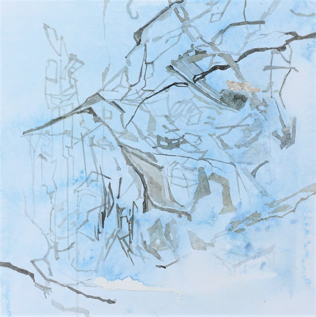 There Remains A Glimmer by Krystal Hart, ink, 8 x 8 in