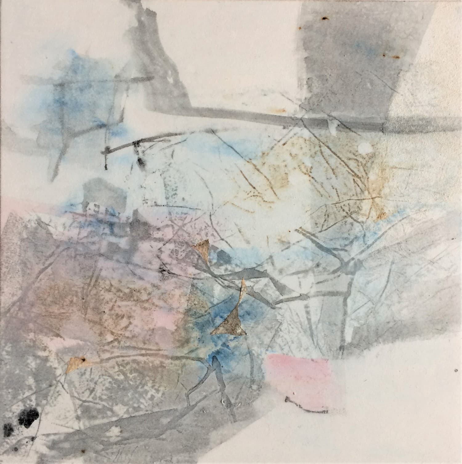 Debris And Dangled Dreams Ressurecting From Sleeping Trees No 070119 by Krystal Hart, ink