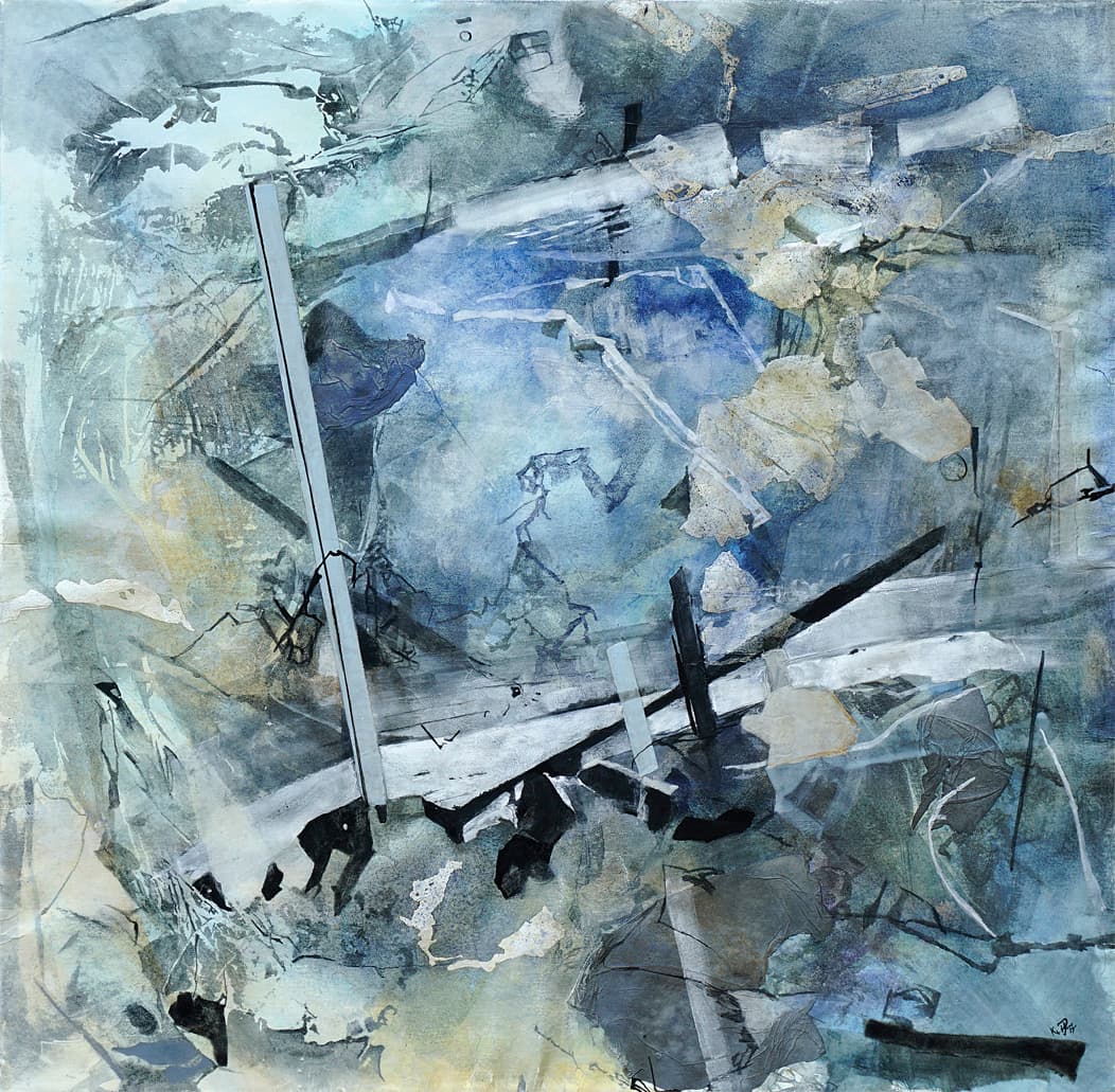 Michael Remains Moving In And Out Of Time by Krystal Hart, ink, 30 x 30 in