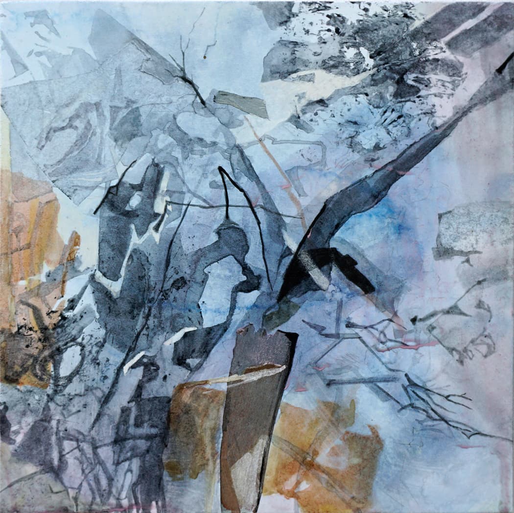 Out On A Limb by Krystal Hart, ink, 8 x 8 in